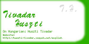 tivadar huszti business card